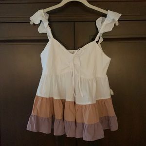 Altar’d State Tiered Ruffle Tank- Brand New with Tags- Small